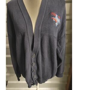 Vintage LEE Sport Women's Sweater Cardigan Large Navy Blue PTRA Safety First